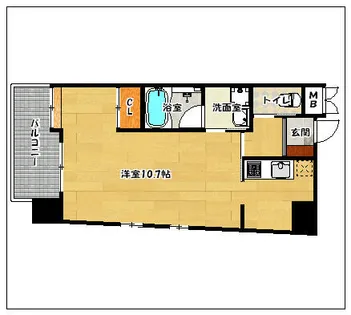 アソシアグロッツォ天神ミッドシティ【701号室】の間取り