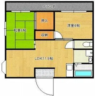ドゥホーム魚住【301号室】の間取り