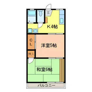 カーサ喜多【203号室】の間取り