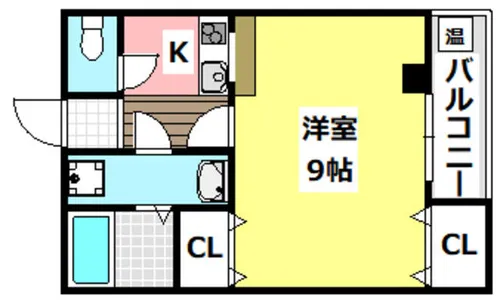 ウイングビュー鮎川【1階】の間取り