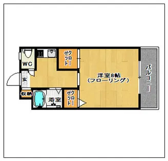 ストリームライン箱崎II【504号室】の間取り
