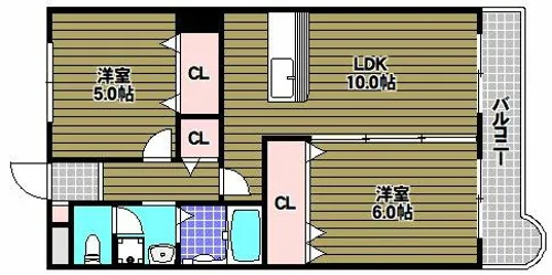 ヴィハーラ仲本【2階】の間取り