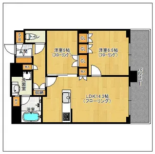 Brillia Tower西新【20階】の間取り