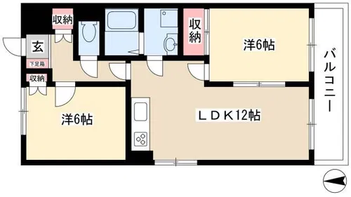 プレステイジ清水【204号室】の間取り