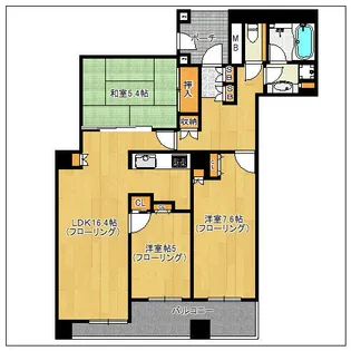 百道タワー【22階】の間取り