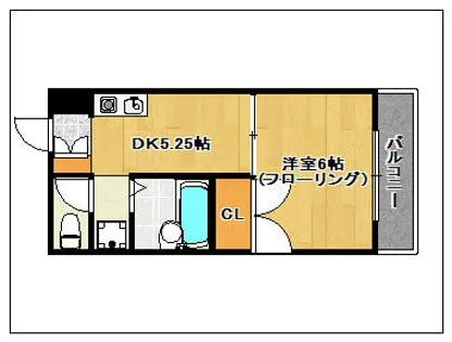 セジュール田隈【A103号室】の間取り