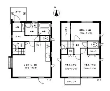 奈良県北葛城郡広陵町馬見北5丁目【一戸建】の間取り