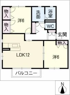 スクエアヴィレッジE【1階】の間取り