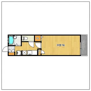 パルメゾン二日市【205号室】の間取り