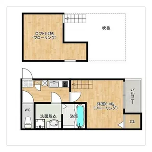 Victoria【105号室】の間取り