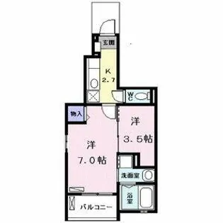 レジデンス T&T【101号室】の間取り
