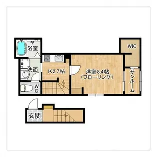 フラテッリ G【202号室】の間取り