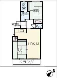 サンハイツ大豊【3階】の間取り