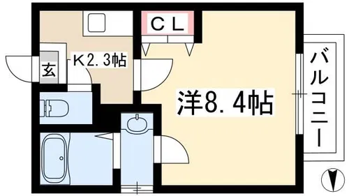 シャムロック野並【1階】の間取り