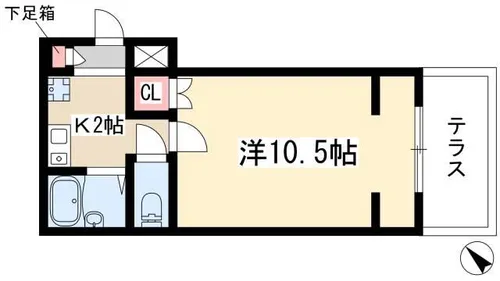 ヒルズ山花【1階】の間取り