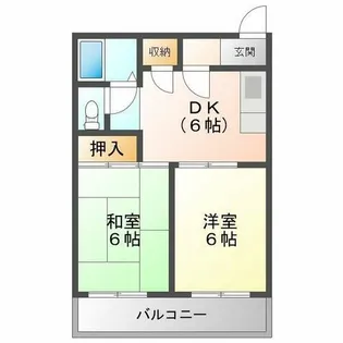 ピュアライフ歌島【6階】の間取り