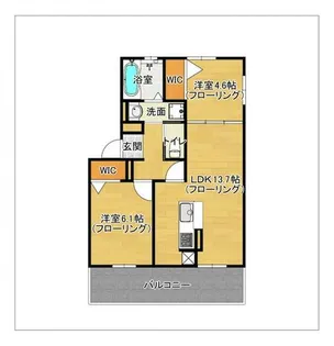 セゾン箱崎宮前【3階】の間取り