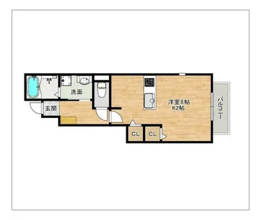 昴 弐番館【101号室】の間取り
