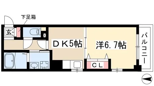 メゾン・ド・ヴェール【5階】の間取り