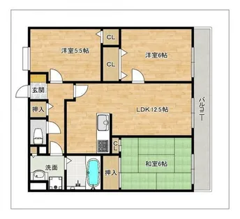 ソレアード・エフ【405号室】の間取り