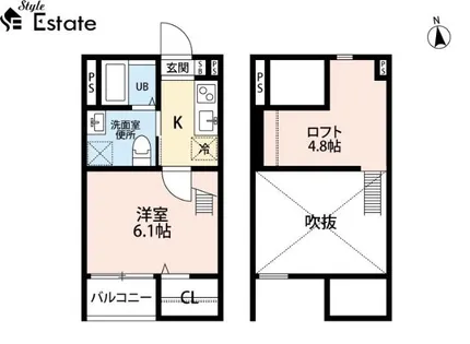 プレジール 黄金【1階】の間取り