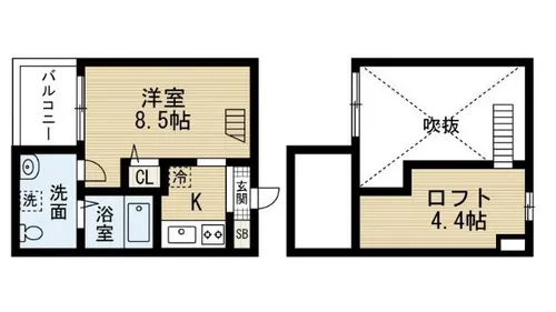 ブルーアゲート【2階】の間取り