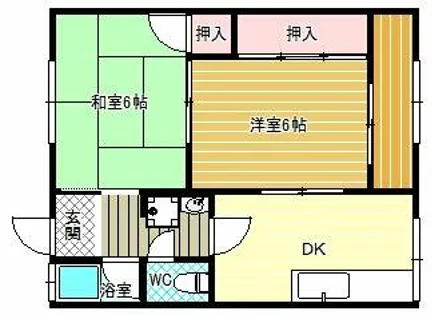 恵我之荘ハイツ【2階】の間取り