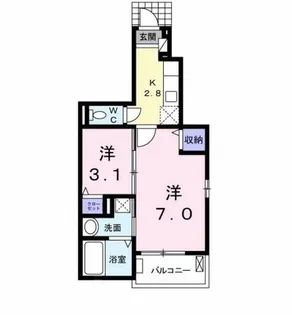 サウス ラポール【1階】の間取り