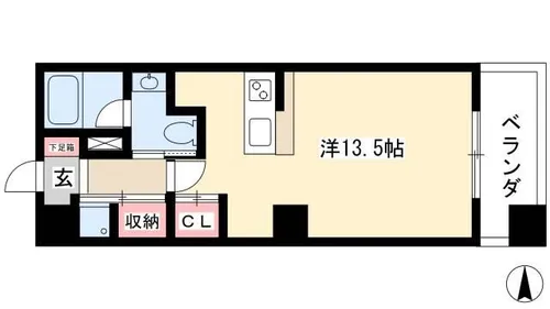 グレンパーク中島【409号室】の間取り