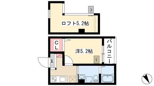 ボルツァーノ【2階】の間取り