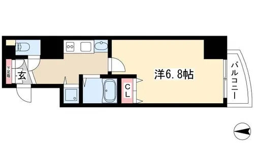 プレサンス覚王山D-StyleⅡ【4階】の間取り