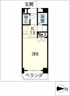 エクセル塩釜Ⅲ【1C号室】の間取り