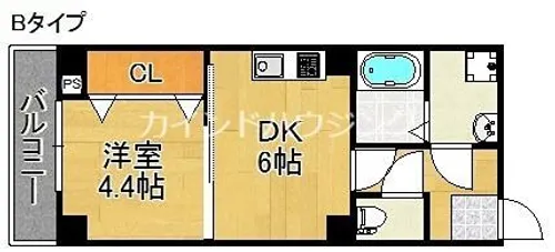 グランパシフィック梅南【6階】の間取り