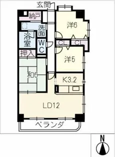 ダイアパレスステーションプラザ原 202号【2階】の間取り