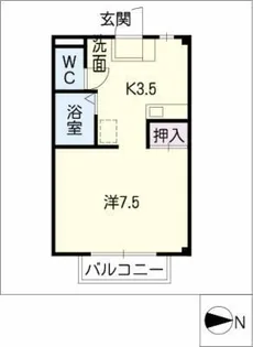 コーポサザンアイランド【1階】の間取り