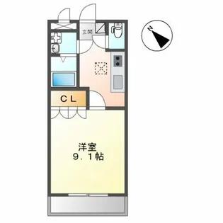 クレストールハイツ【1階】の間取り