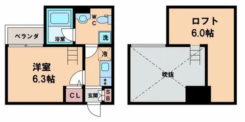 CRASTINE帝塚山東【1階】の間取り