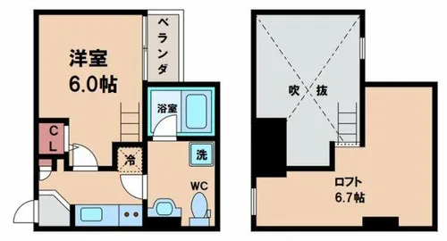 CRASTINE帝塚山東【1階】の間取り