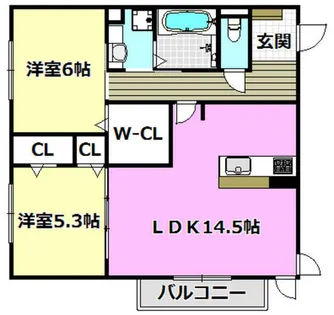 セジュール春日【201号室】の間取り