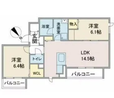 愛知県名古屋市千種区新西1丁目【マンション】の間取り