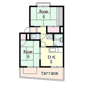 ループふぁいぶA棟【105号室】の間取り