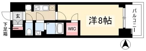 プレサンスNAGOYAファスト【5階】の間取り