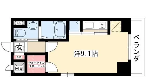 リベール名駅南【1006号室】の間取り