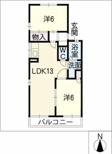 アゼー・ル・リドー【2階】の間取り