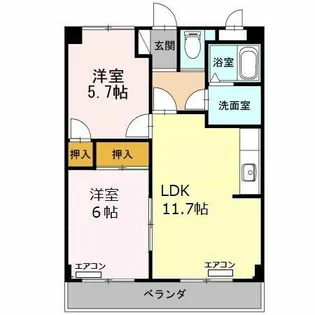 丸和マンション【3階】の間取り