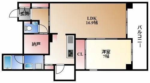 ソレイユ徳川【5階】の間取り