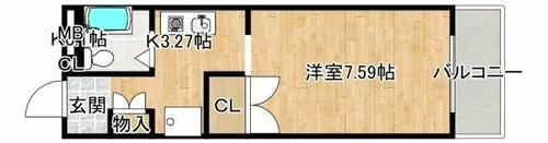 ウエストロッジ【203号室】の間取り