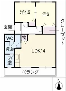 コーポやよい【3階】の間取り