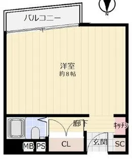 フロンティア四條畷駅前【5階】の間取り