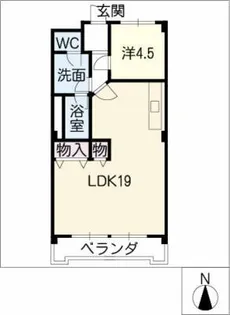 ユーハイツ平針【1階】の間取り
